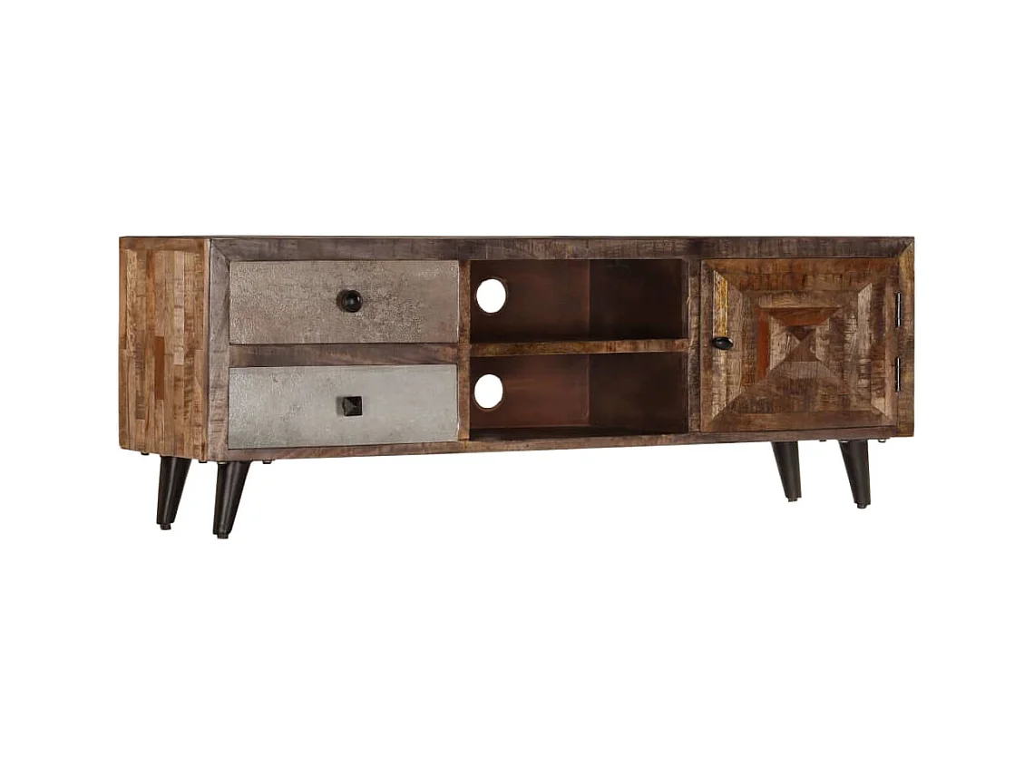 Meuble TV 118x30x40 cm Bois de manguier massif