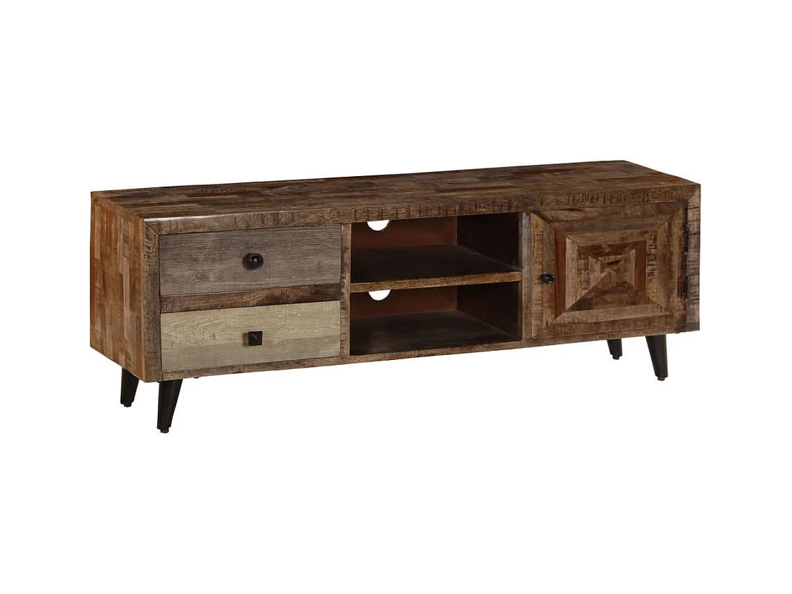 Meuble TV 118x30x40 cm Bois de manguier massif