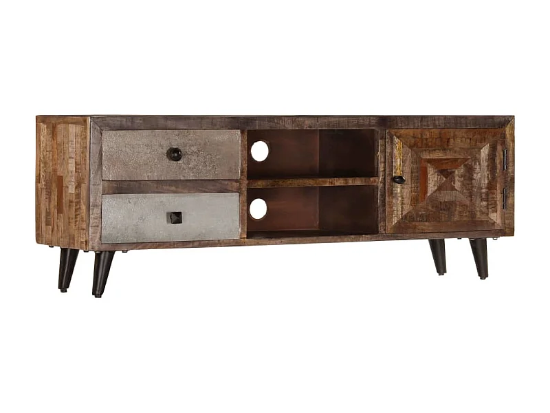 Meuble TV 118x30x40 cm Bois de manguier massif