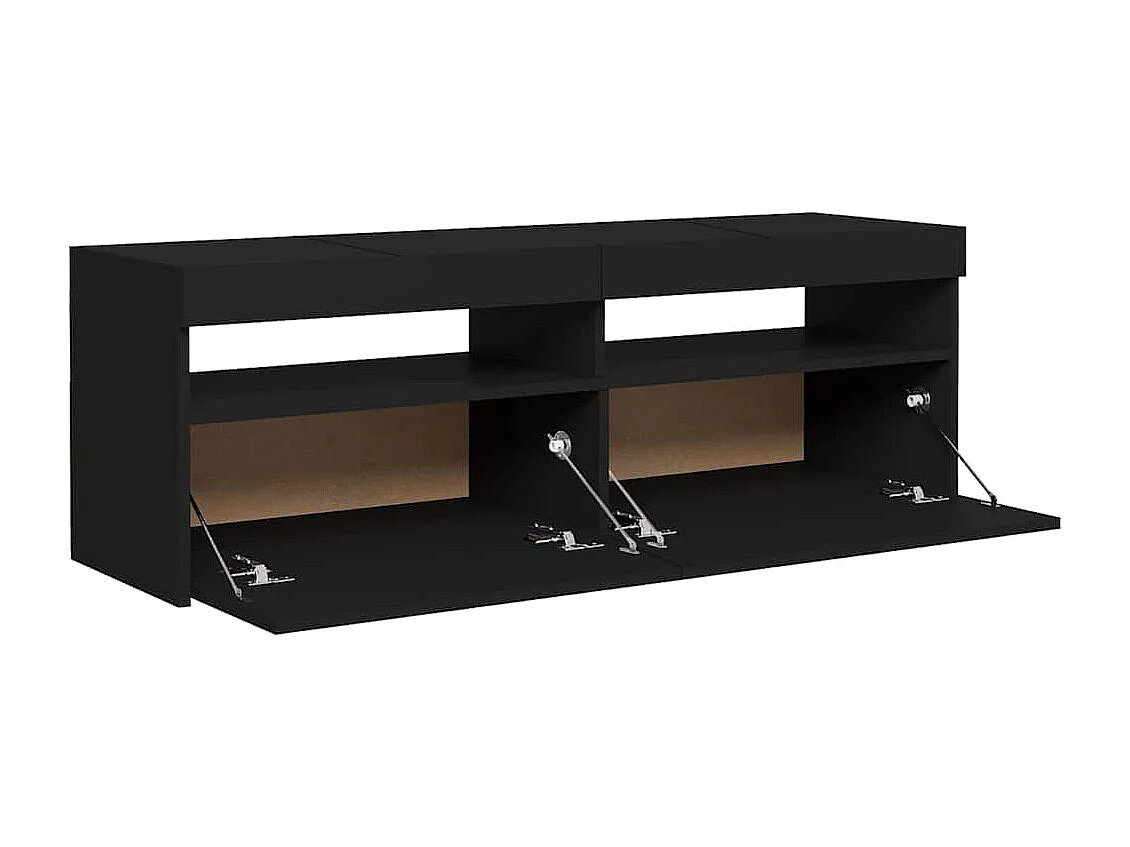 Meuble TV avec lumières LED noir 120x35x40 cm