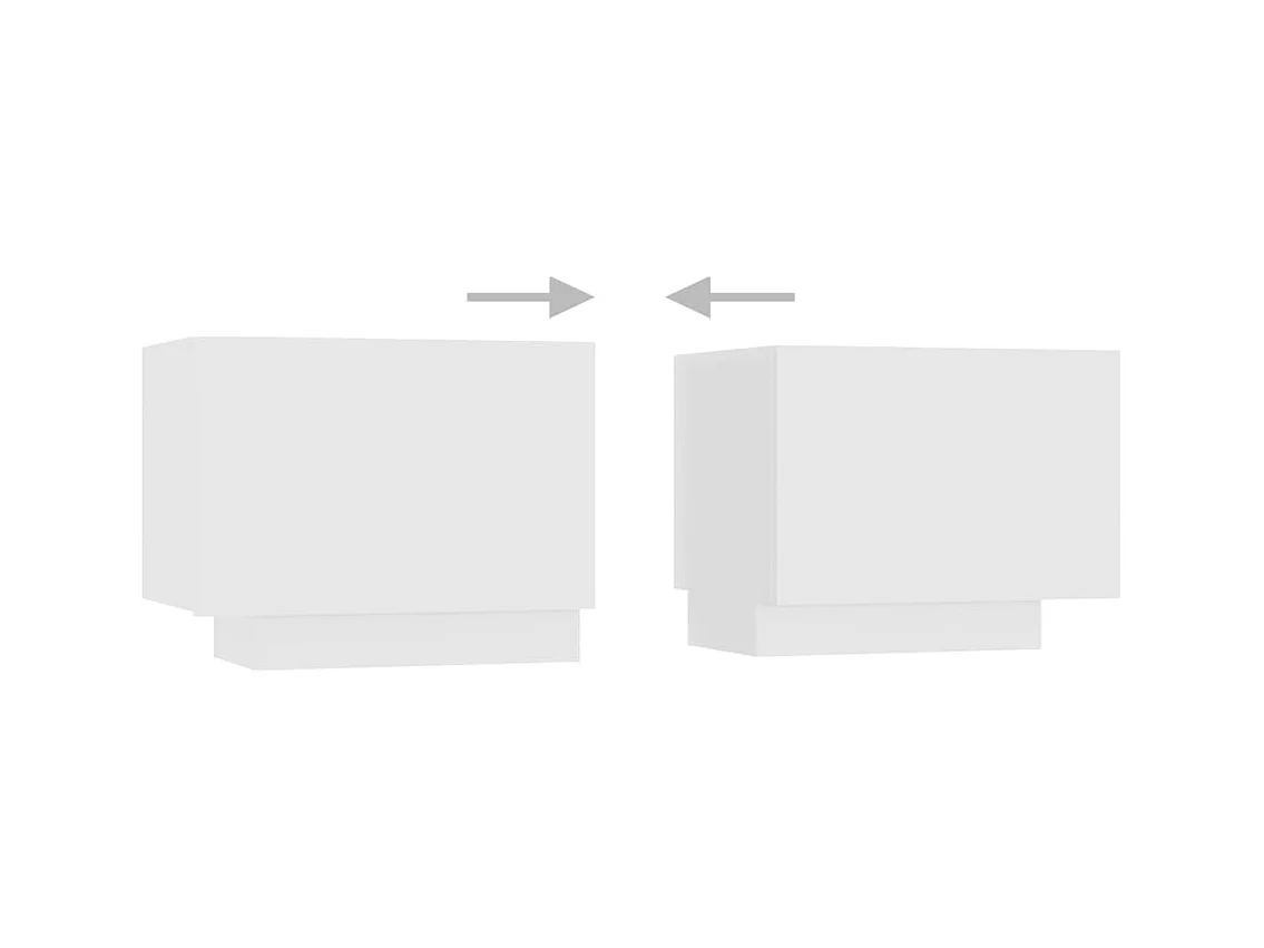 Meuble TV avec lumières LED Blanc 180x35x40 cm