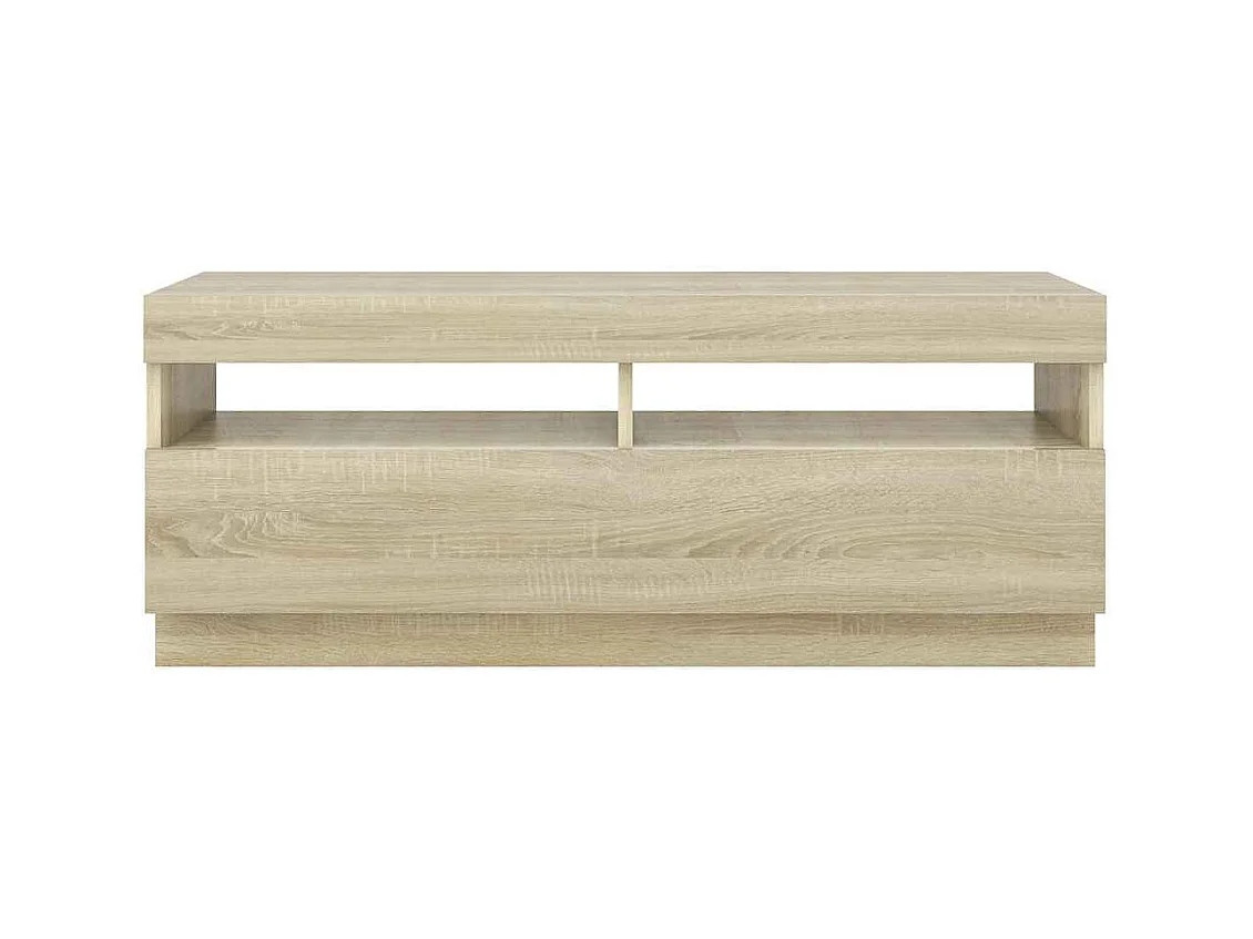 Meuble TV avec lumières LED chêne sonoma 100x35x40 cm