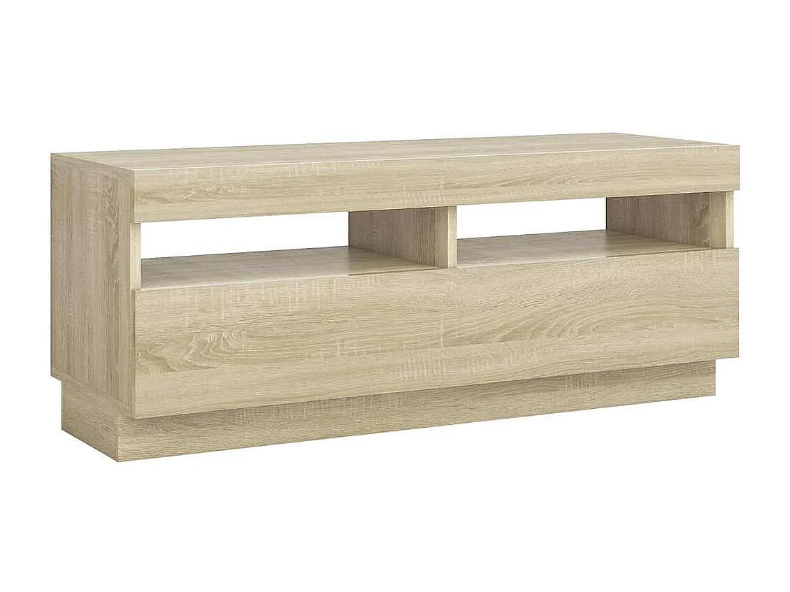 Mueble de TV con luces LED roble Sonoma 100x35x40 cm