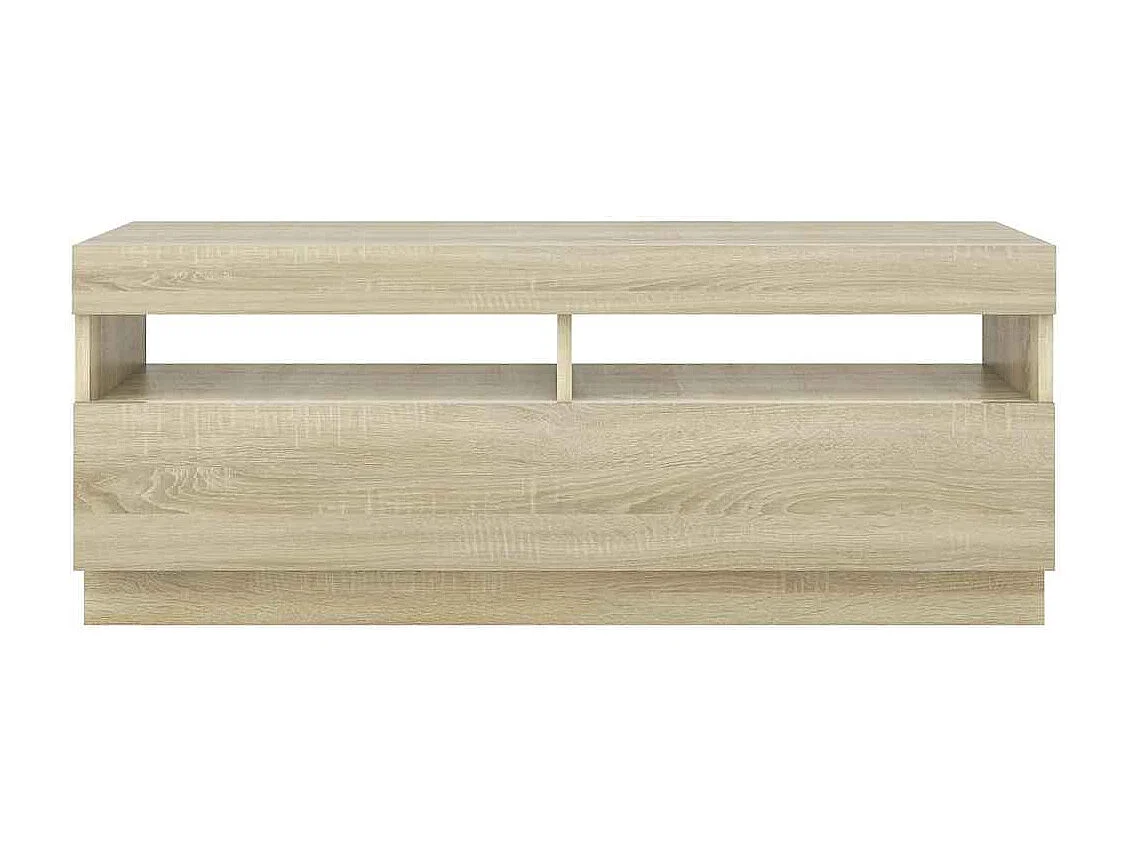 Mueble de TV con luces LED roble Sonoma 100x35x40 cm