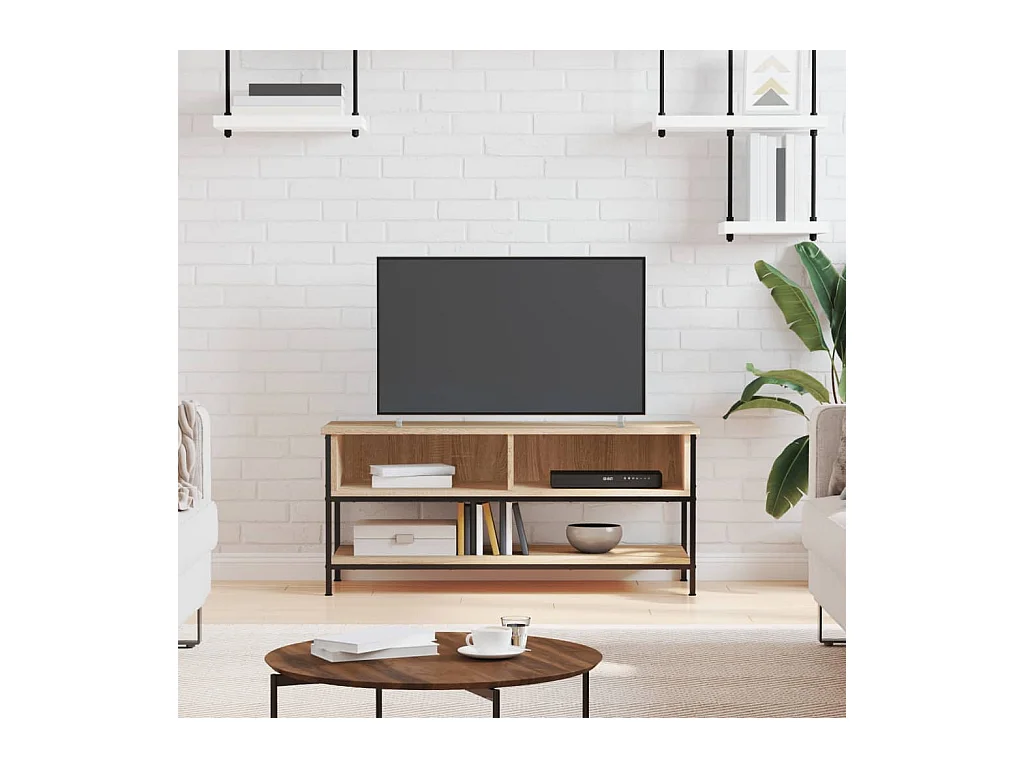 Meuble TV chêne sonoma 100x35x45 cm bois d'ingénierie