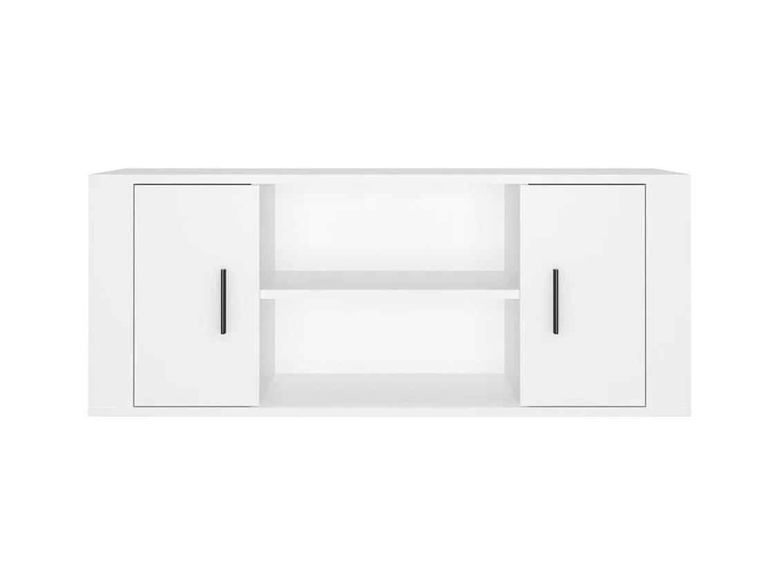 Meuble TV Blanc 100x35x40 cm Bois d'ingénierie
