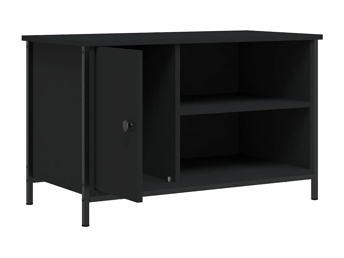 Meuble TV Noir 80x40x50 cm Bois d'ingénierie