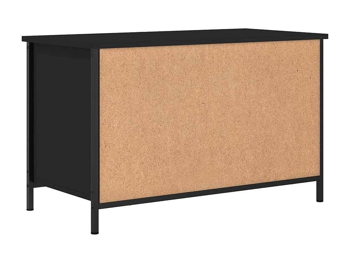 Meuble TV Noir 80x40x50 cm Bois d'ingénierie