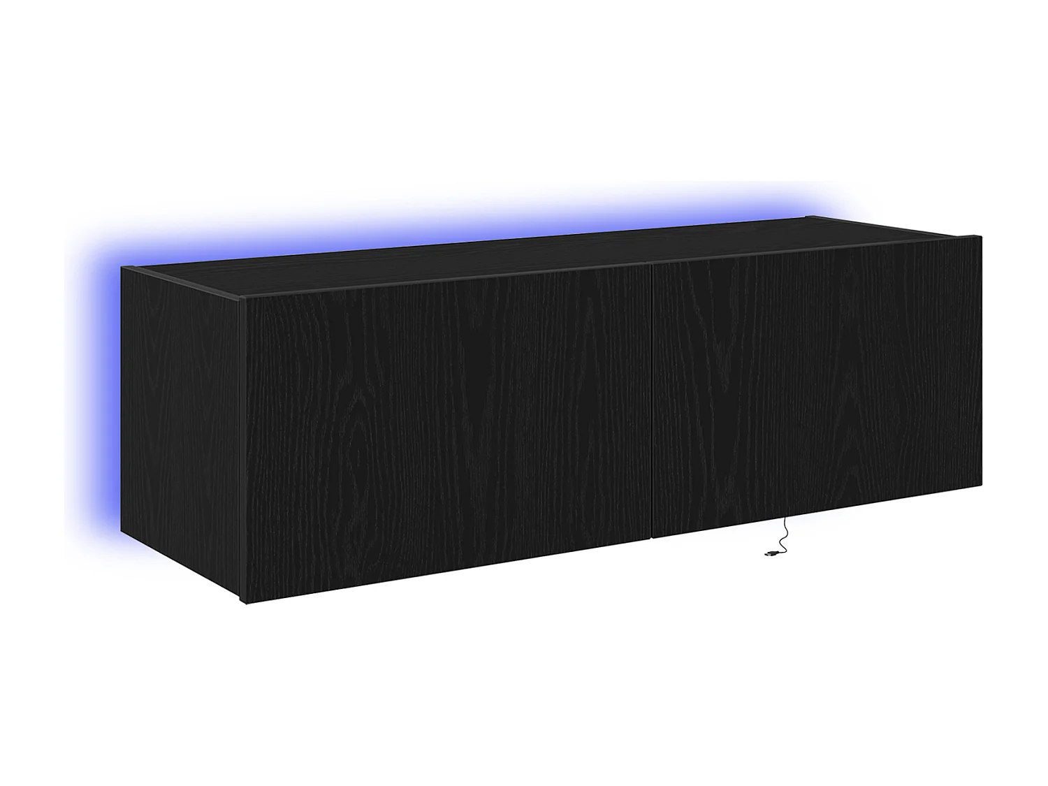 Mobile TV con illuminazione a LED Rovere nero 100x35x31 cm