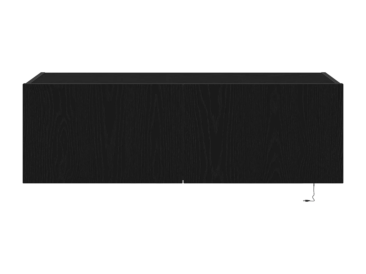 TV-meubel met LED-verlichting Zwarte eik 100x35x31 cm