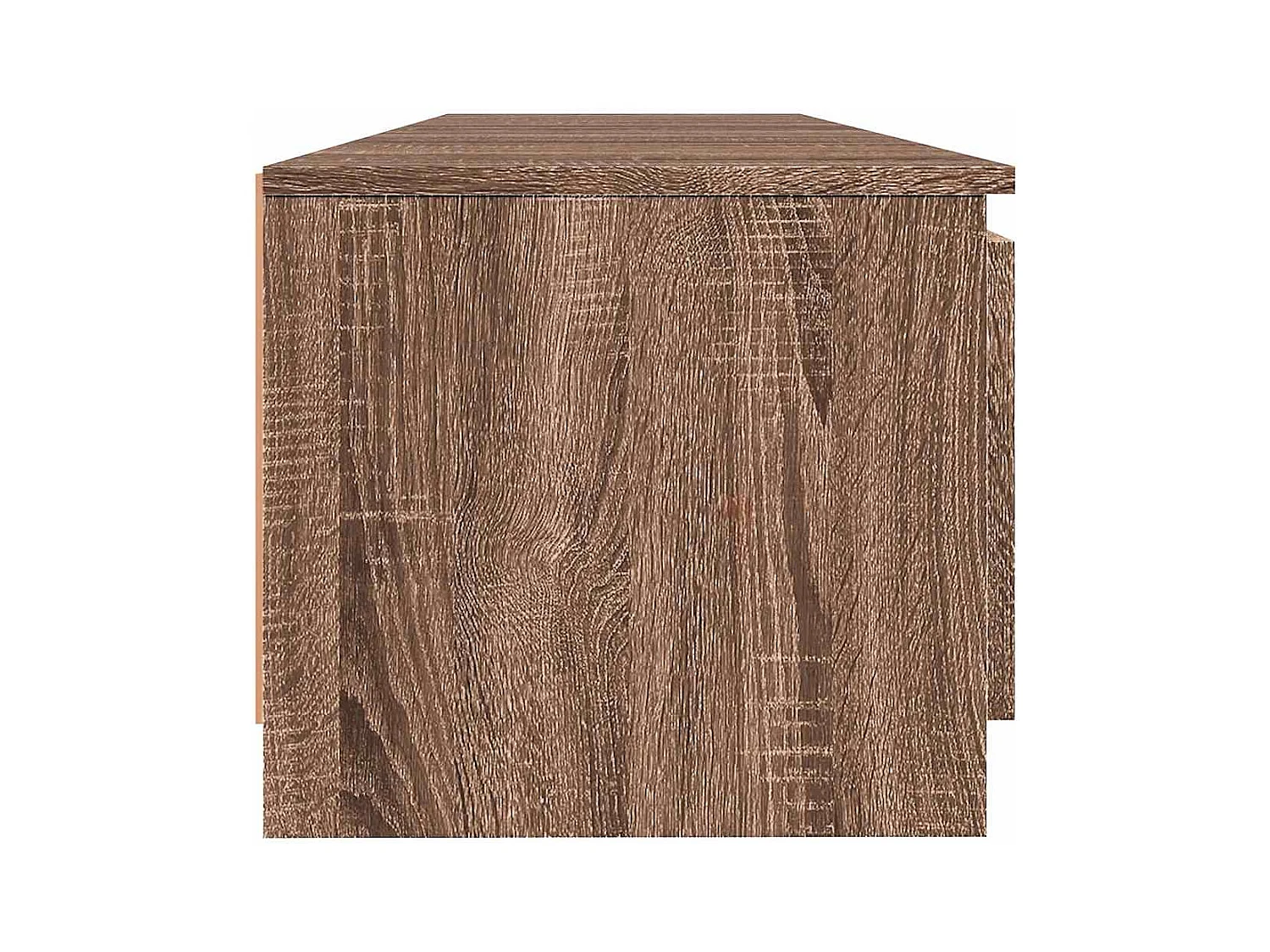 Meuble TV avec lumières LED Chêne marron 140x40x36 cm