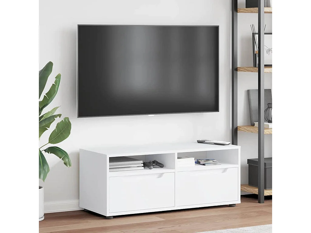 VISNES witte tv-kast 100x40x38 cm bewerkt hout