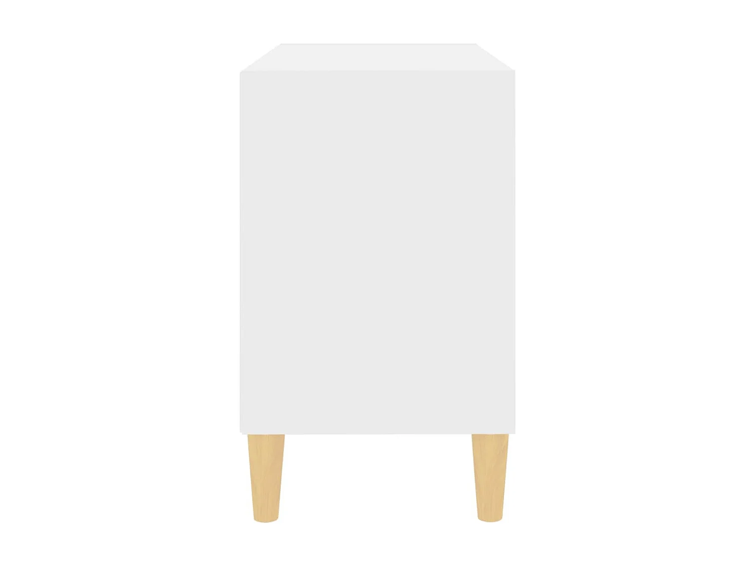 Meuble TV avec pieds en bois massif Blanc 69,5x30x50 cm