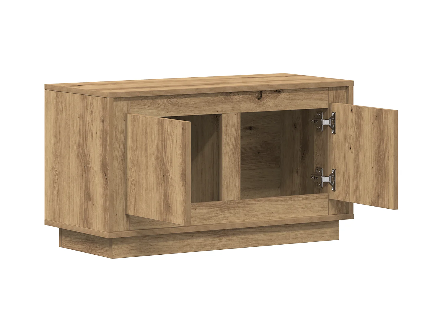 Handgemaakte eikenhouten tv-kast 80x35x45 cm van bewerkt hout