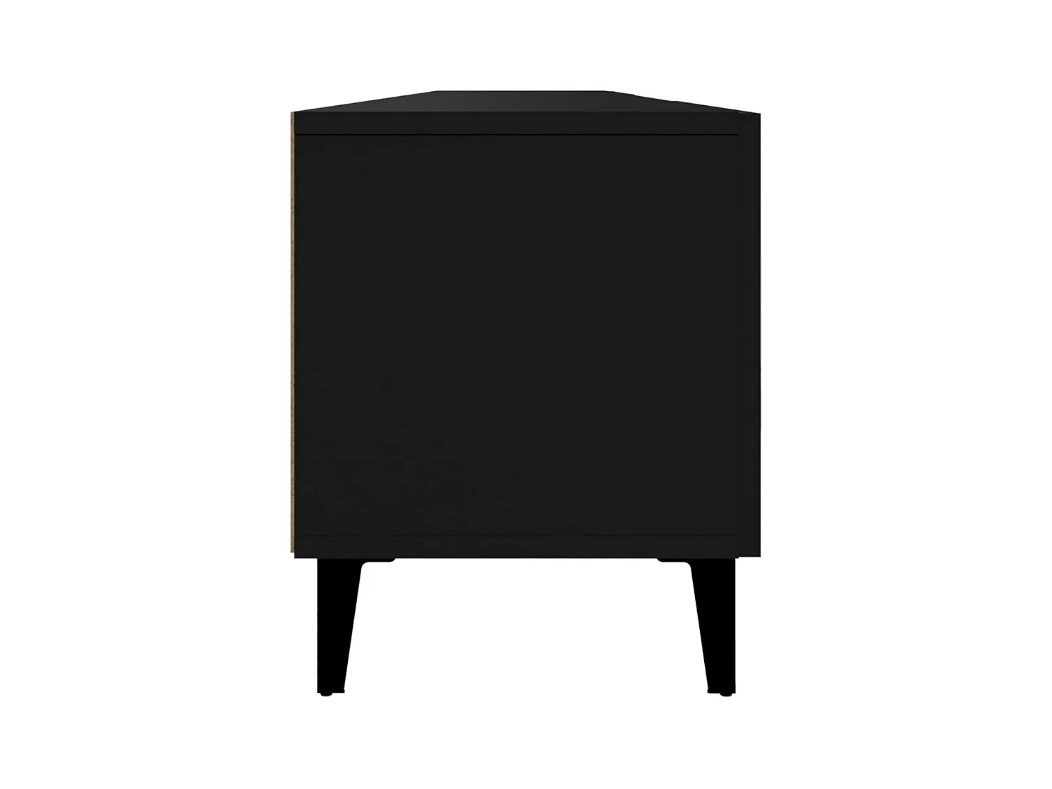 Meuble TV noir 180x31,5x40 cm bois d'ingénierie