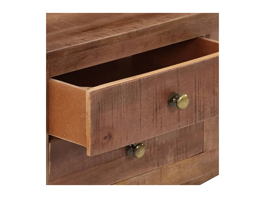 Meuble TV 110x30x40 cm Bois de manguier brut