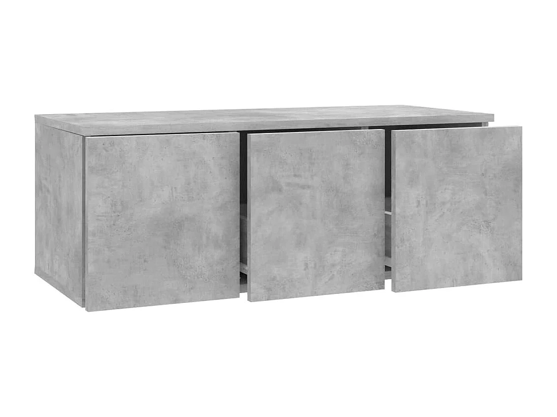 Betongrauer TV-Schrank 80 x 34 x 30 cm Holzwerkstoff