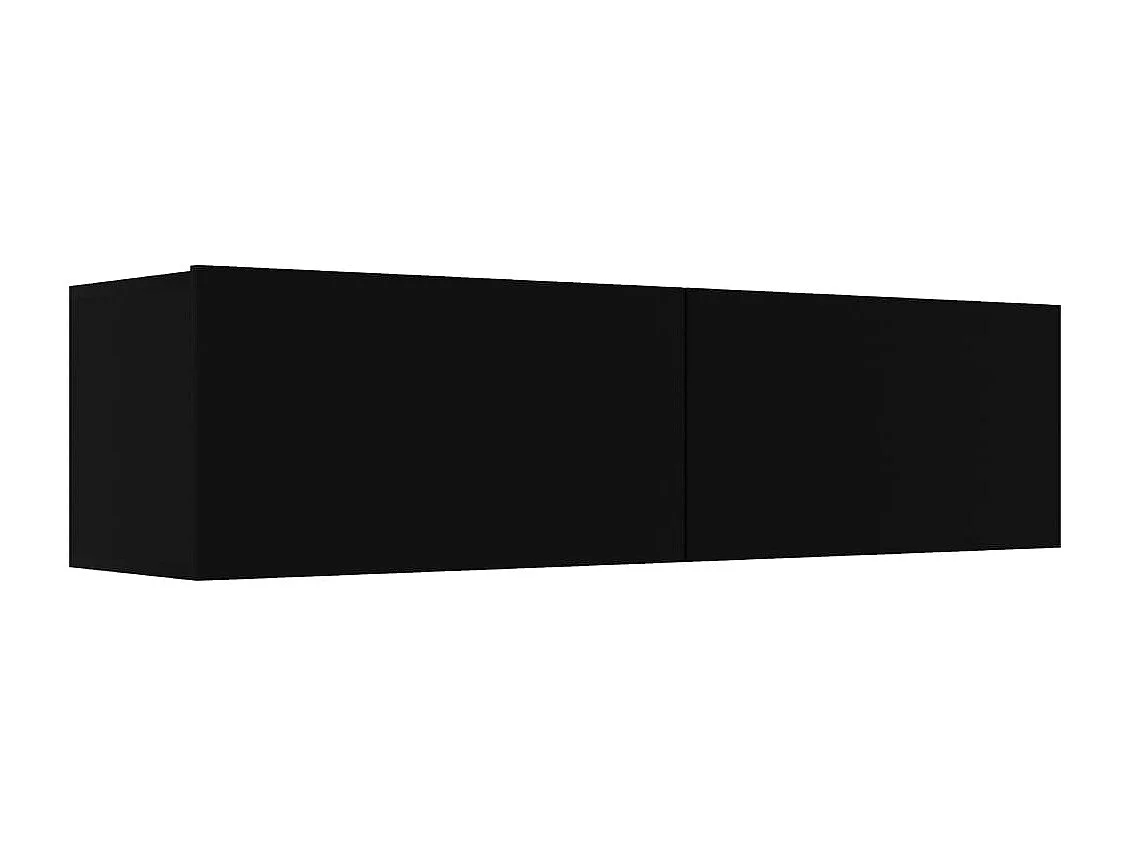 Schwarzer TV-Schrank 120x30x30 cm Holzwerkstoff