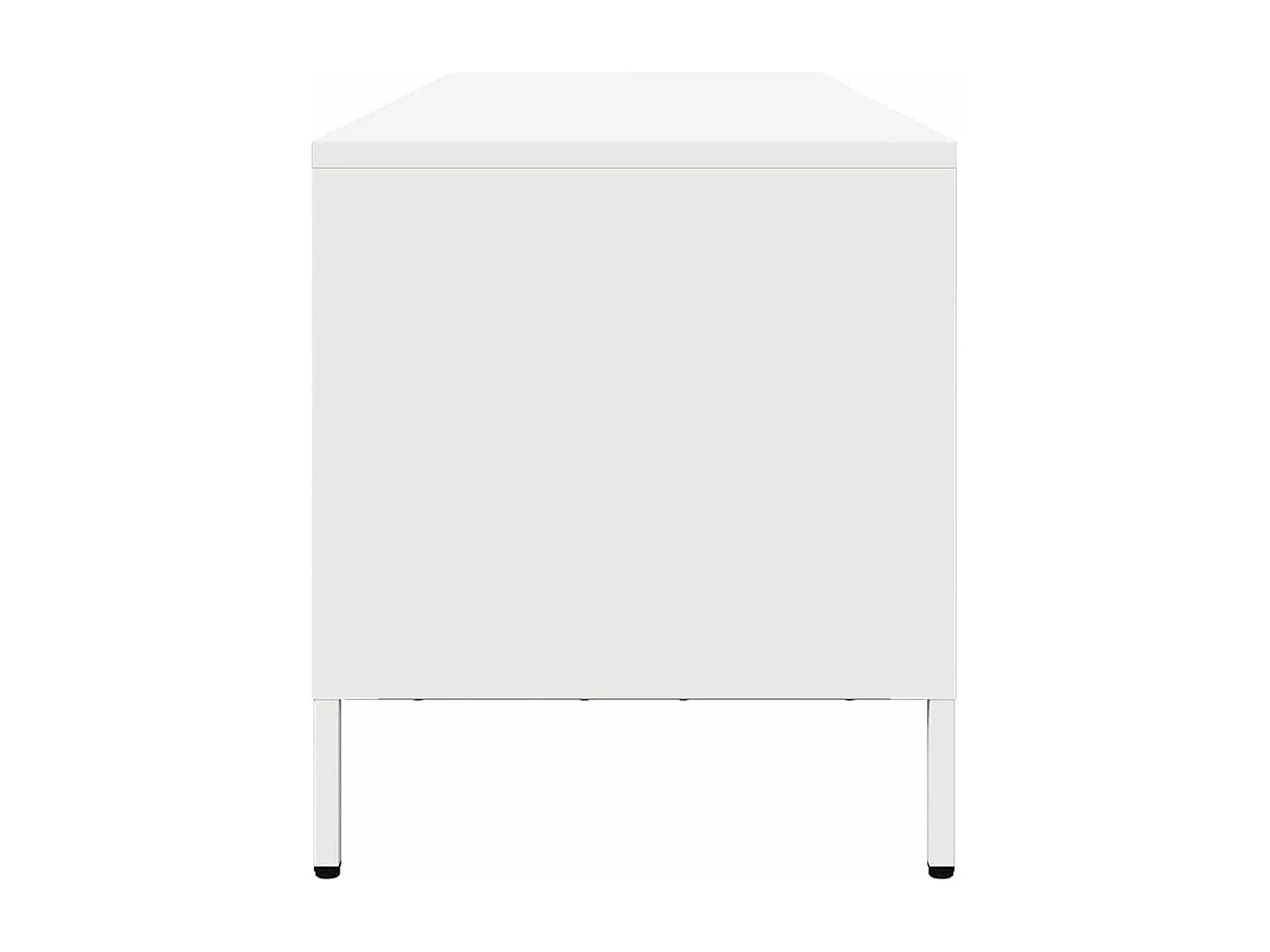 Meuble TV blanc 202x39x43,5 cm acier laminé à froid