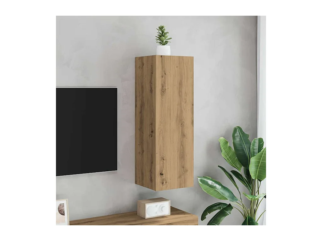 Handgefertigter TV-Schrank aus Eichenholz 30,5x30x90 cm