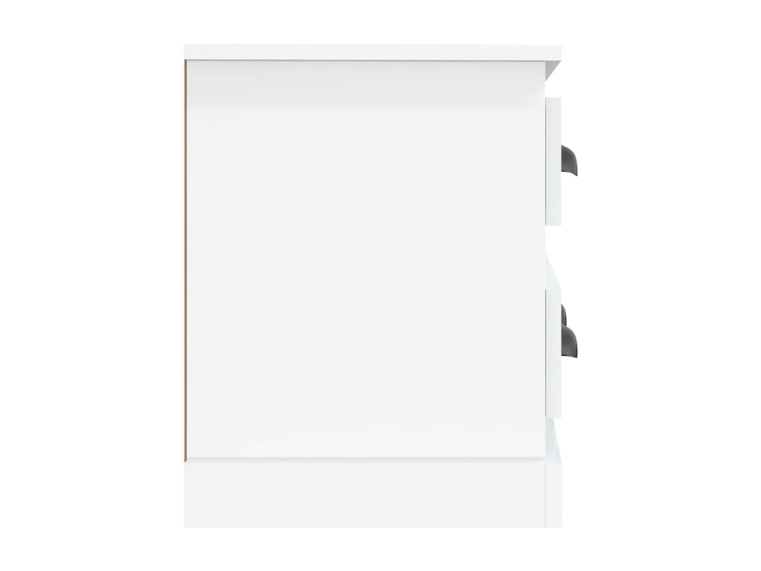 Meuble TV blanc brillant 100x35,5x45 cm bois d'ingénierie