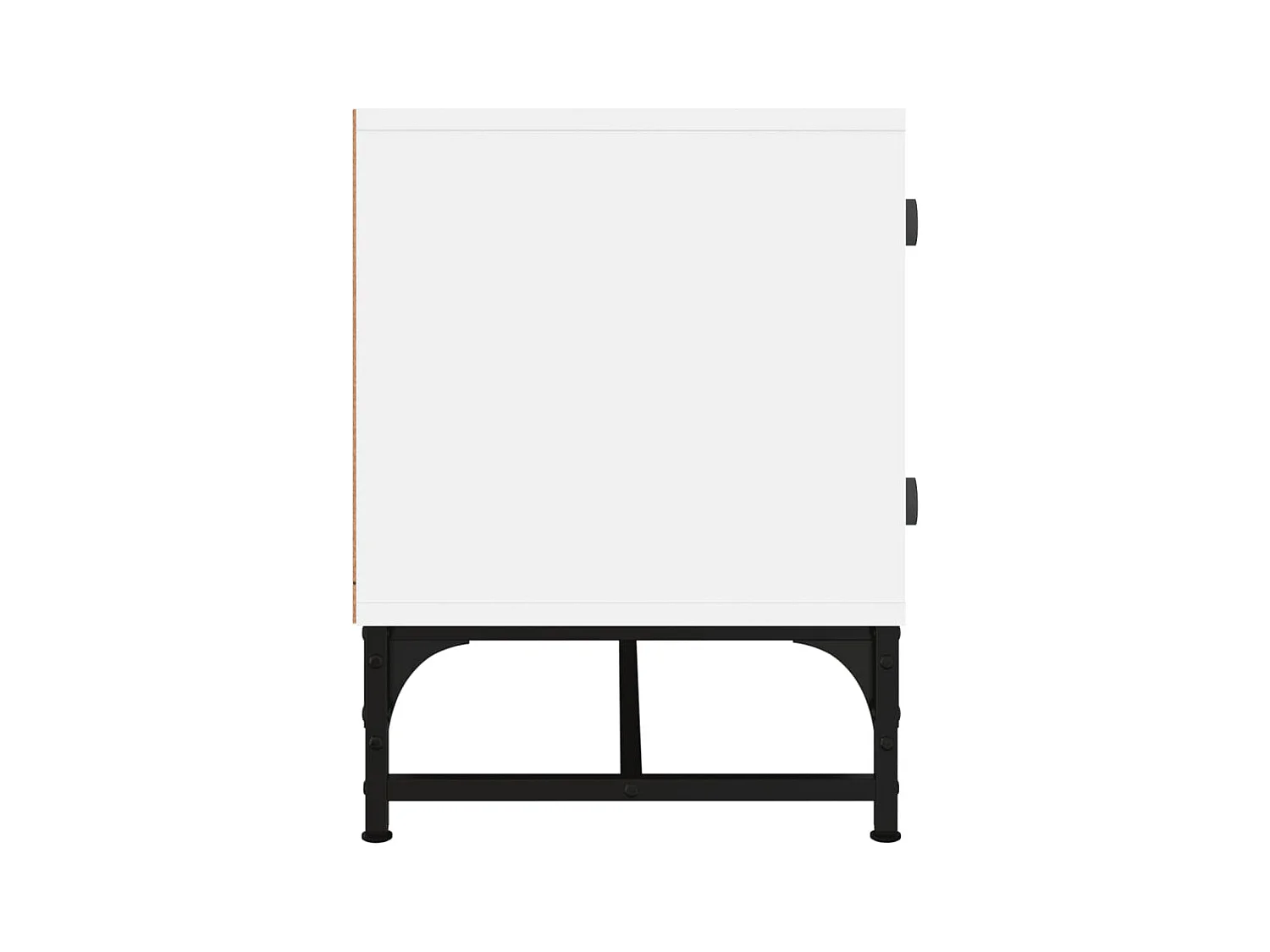 Meuble TV avec portes en verre blanc 102x37x50 cm