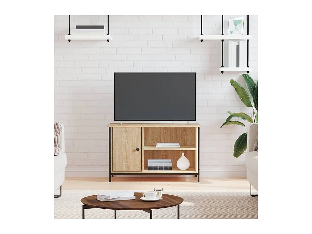 Mobile TV in rovere Sonoma 80x40x50 cm in legno ingegnerizzato