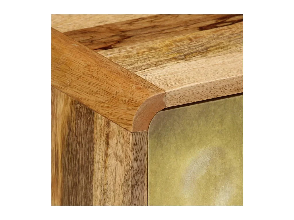 Meuble TV Bois de manguier massif 120x30x45 cm