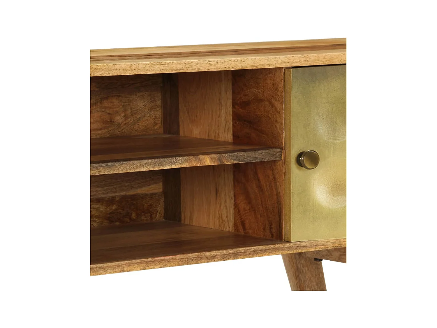 Meuble TV Bois de manguier massif 120x30x45 cm