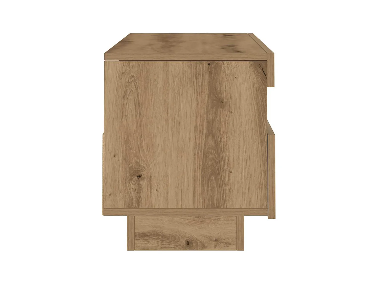 Meuble TV avec lumières LED chêne artisanal bois d'ingénierie