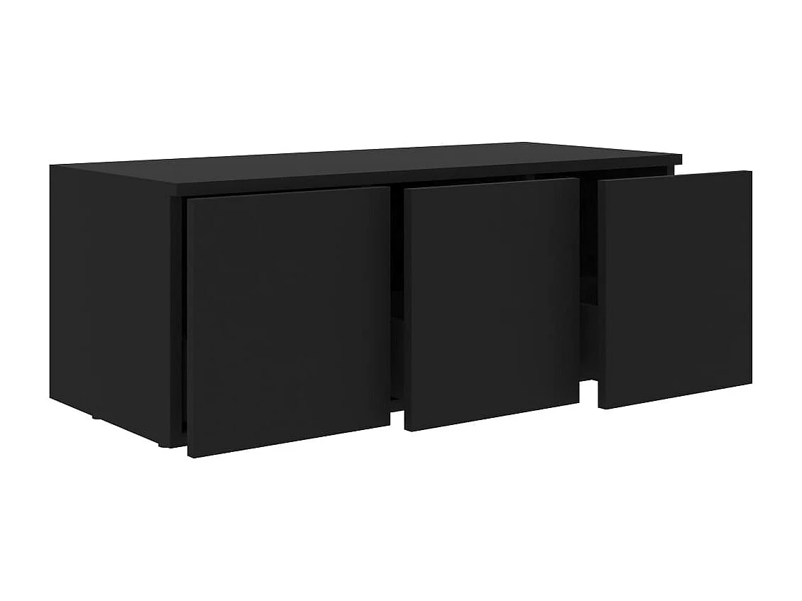 Mueble de TV negro 80x34x30 cm Madera de ingeniería