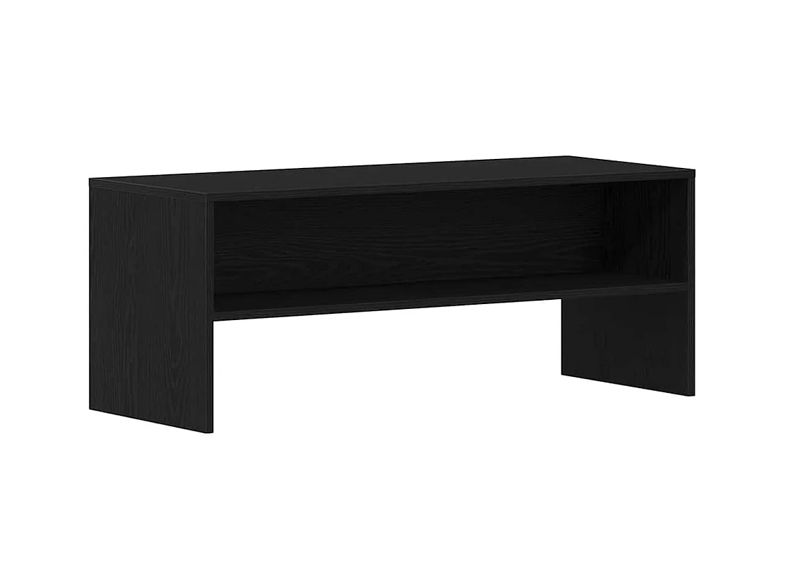 Meuble TV chêne noir 100x40x40 cm bois d'ingénierie