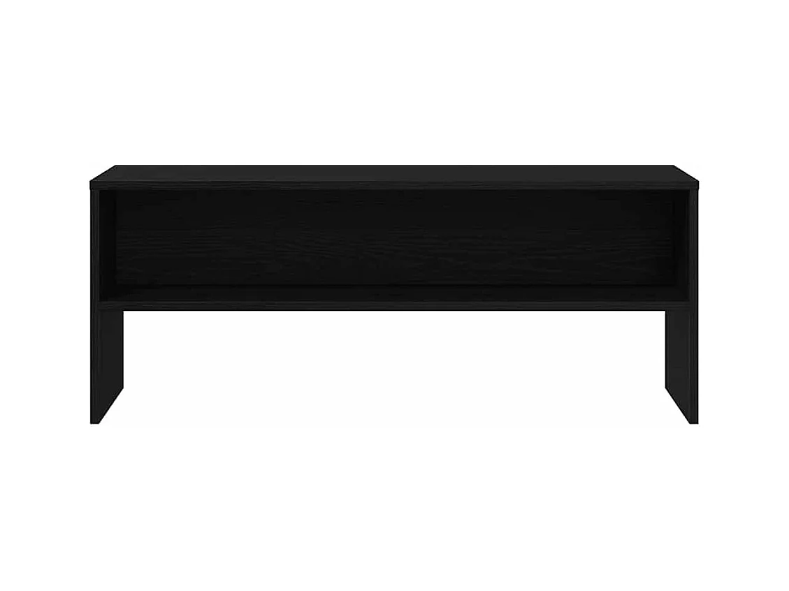 Meuble TV chêne noir 100x40x40 cm bois d'ingénierie