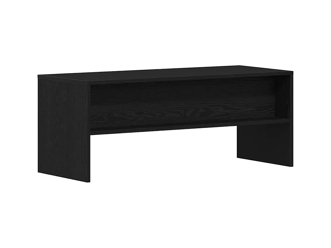 Meuble TV chêne noir 100x40x40 cm bois d'ingénierie