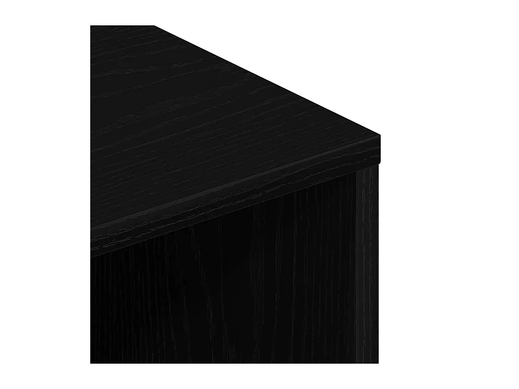 Meuble TV chêne noir 100x40x40 cm bois d'ingénierie