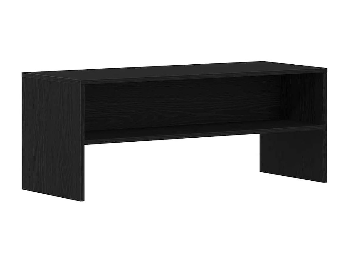 Meuble TV chêne noir 100x40x40 cm bois d'ingénierie