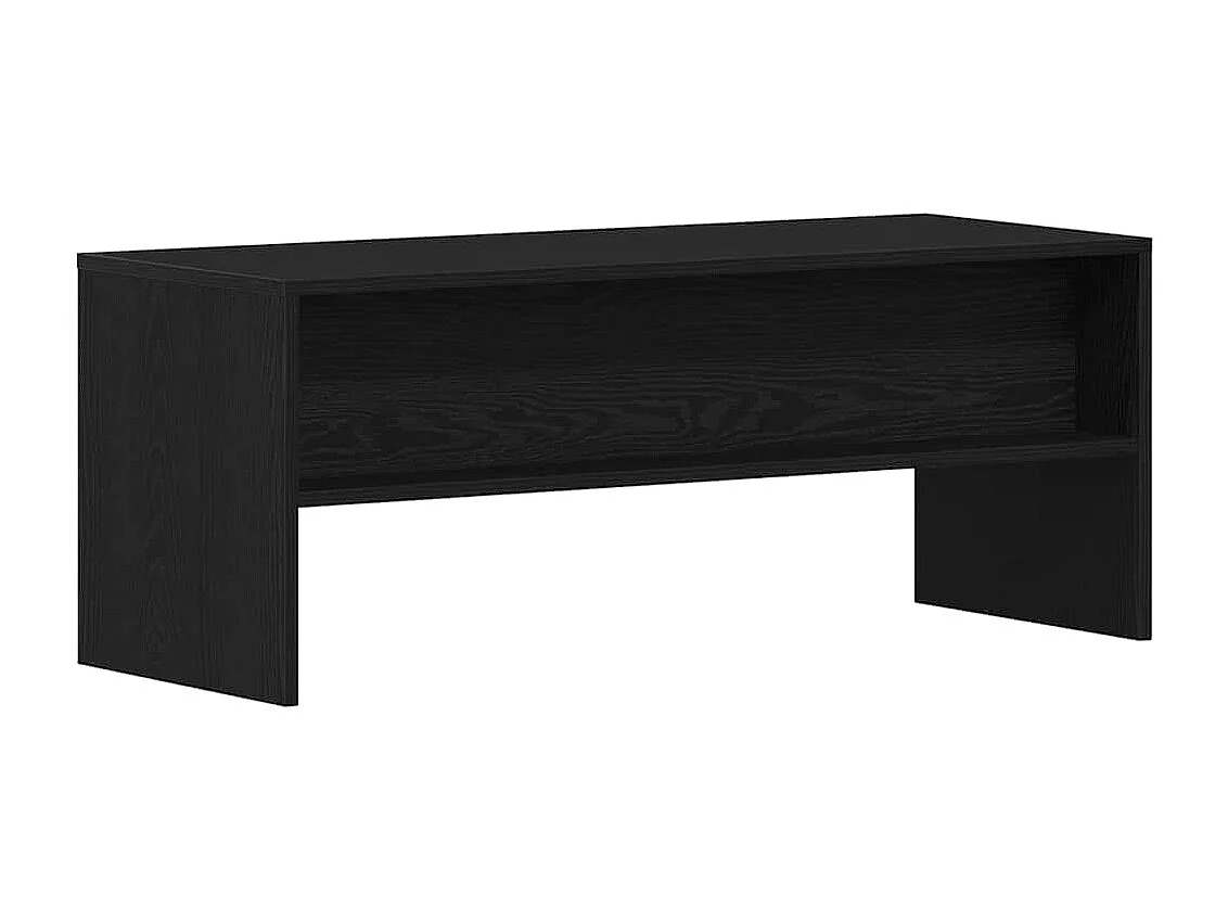 Meuble TV chêne noir 100x40x40 cm bois d'ingénierie