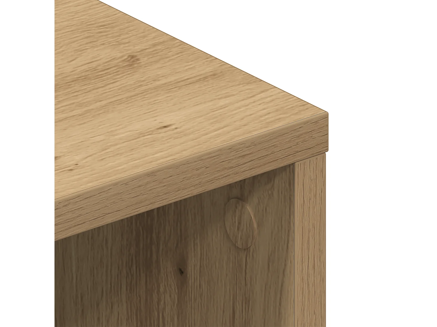 90x35x35 cm Artisan eiken tv-kast in bewerkt hout