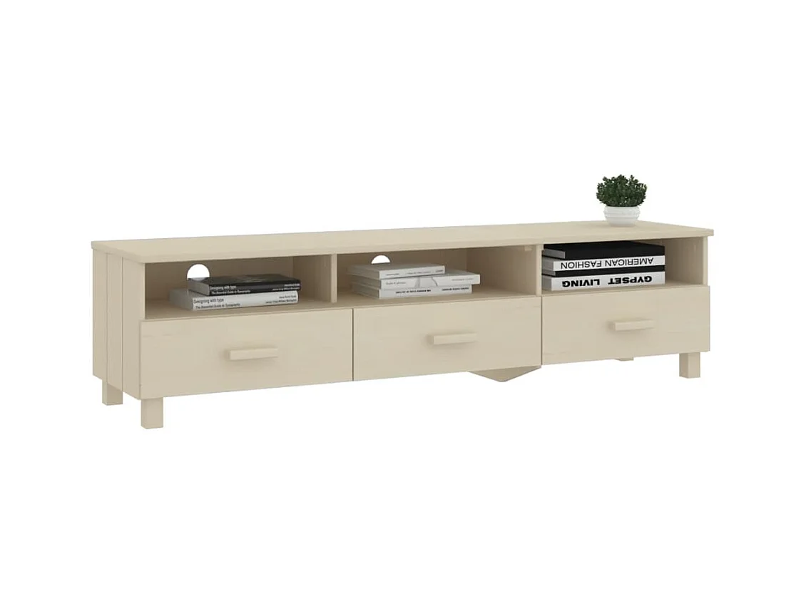 TV-Schrank Honigbraun 158x40x40 cm Massivholz Kiefer