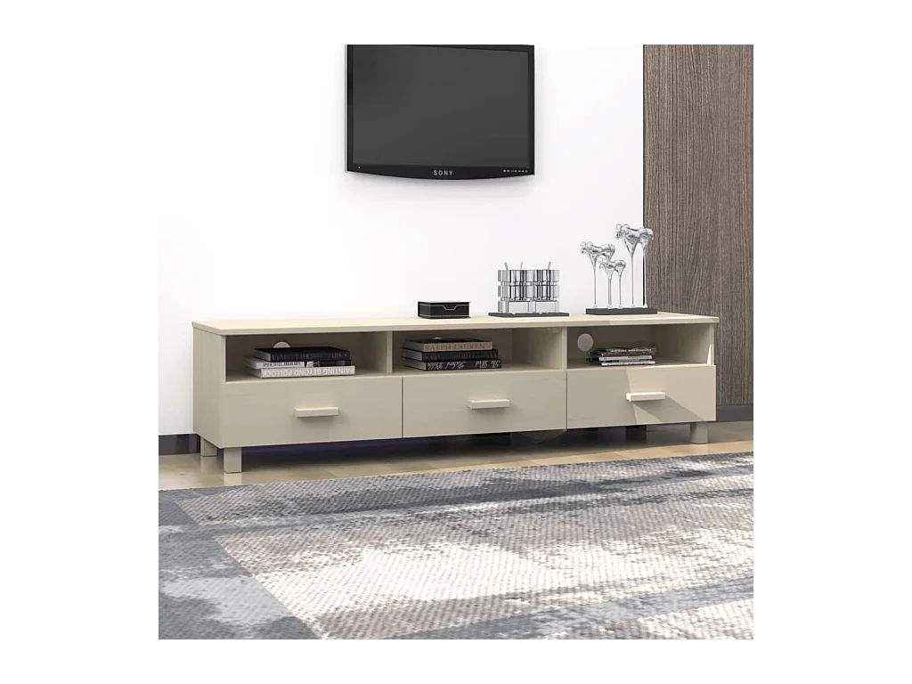 TV-Schrank Honigbraun 158x40x40 cm Massivholz Kiefer