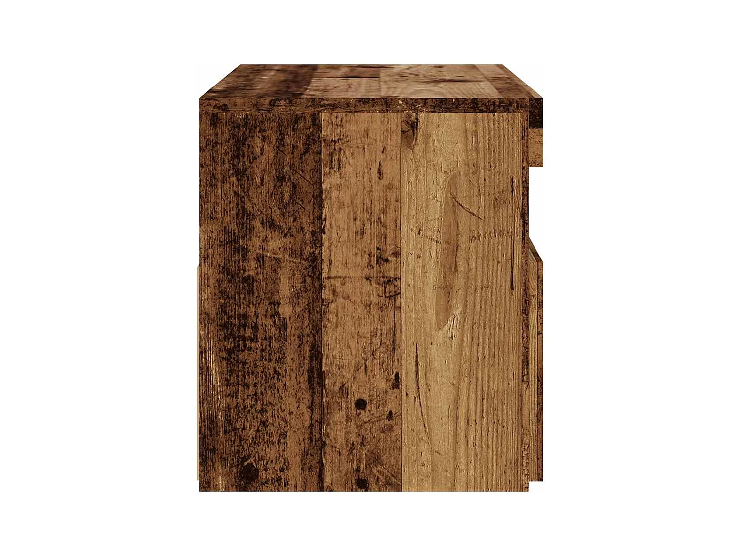 Meuble TV avec lumières LED vieux bois bois d'ingénierie