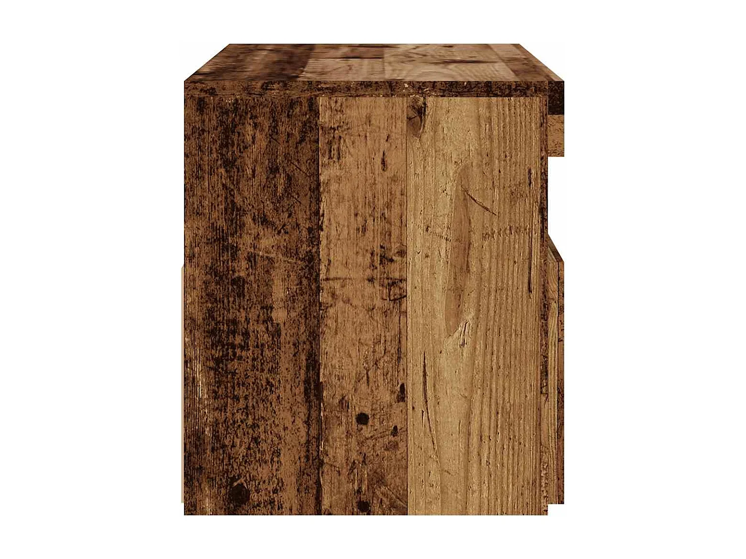 Meuble TV avec lumières LED vieux bois bois d'ingénierie