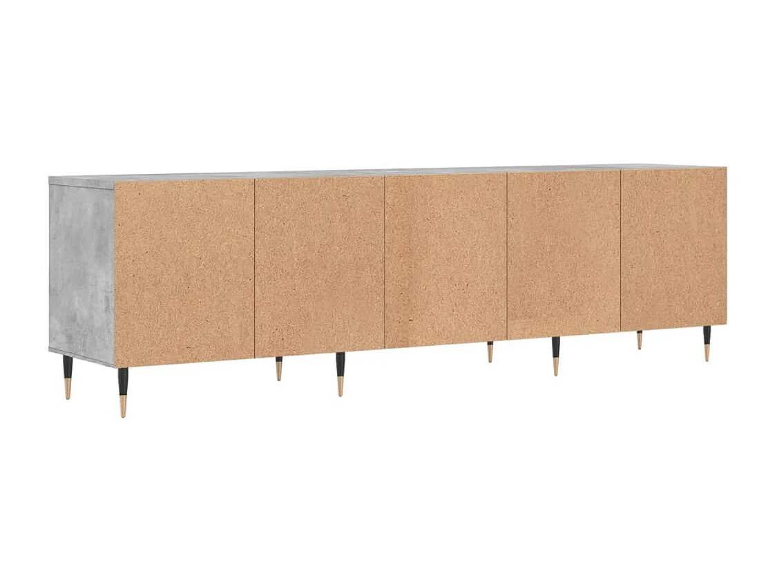 Meuble TV gris béton 150x30x44,5 cm bois d'ingénierie
