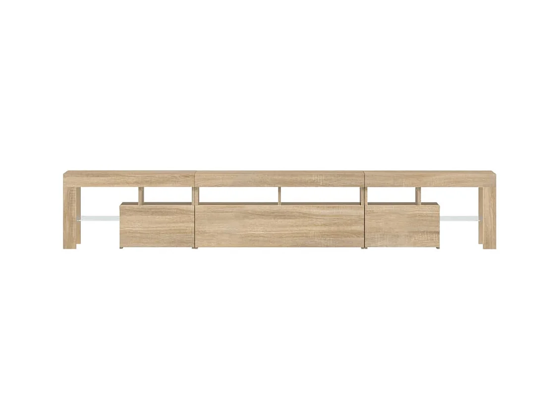 Mobile TV con luci LED Rovere Sonoma 230x36,5x40 cm