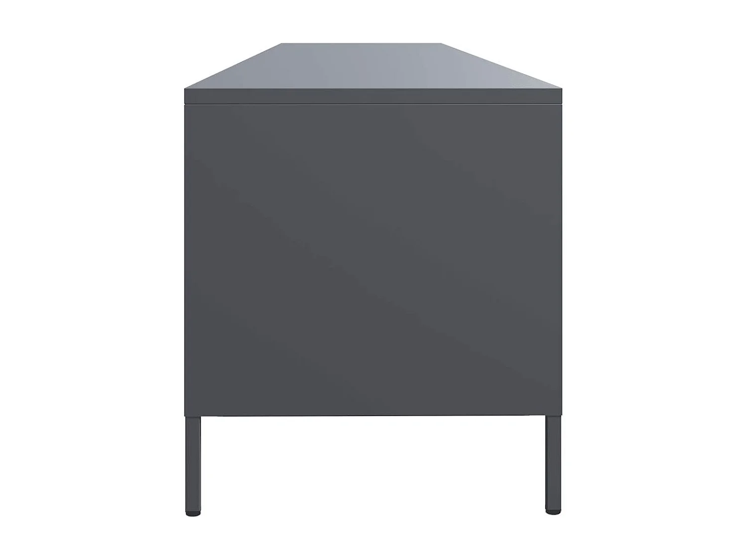 Mobile TV antracite 202x39x43,5 cm in acciaio laminato a freddo