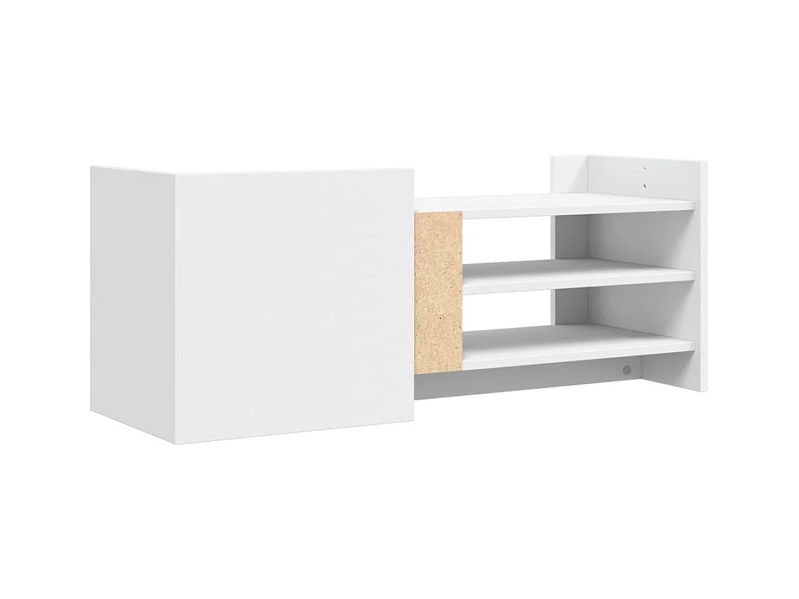 Meuble TV Blanc 100x35x40 cm Bois d'ingénierie