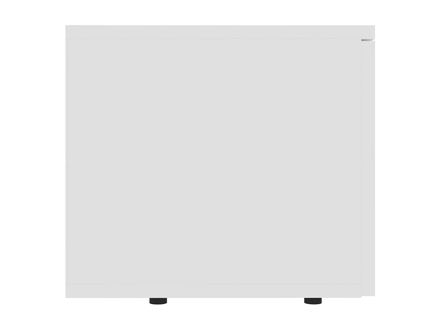 Meuble TV Blanc 80x34x30 cm Bois d'ingénierie