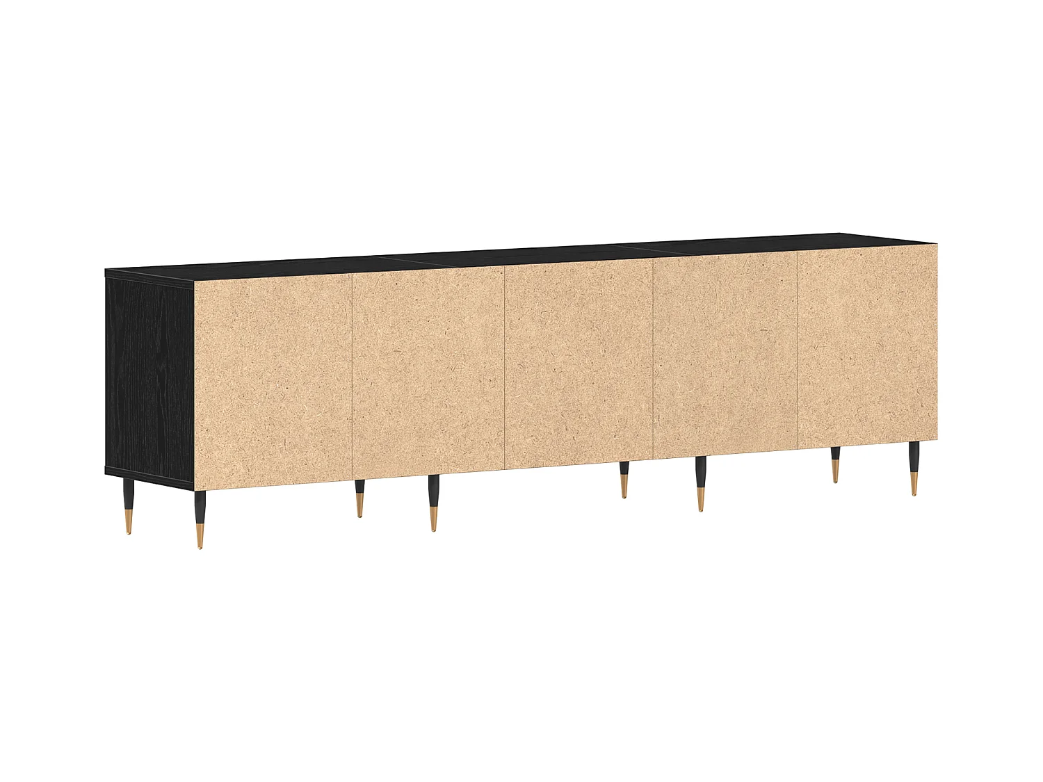 Meuble TV Chêne Noir 150x30x44,5 cm Bois reconstitué