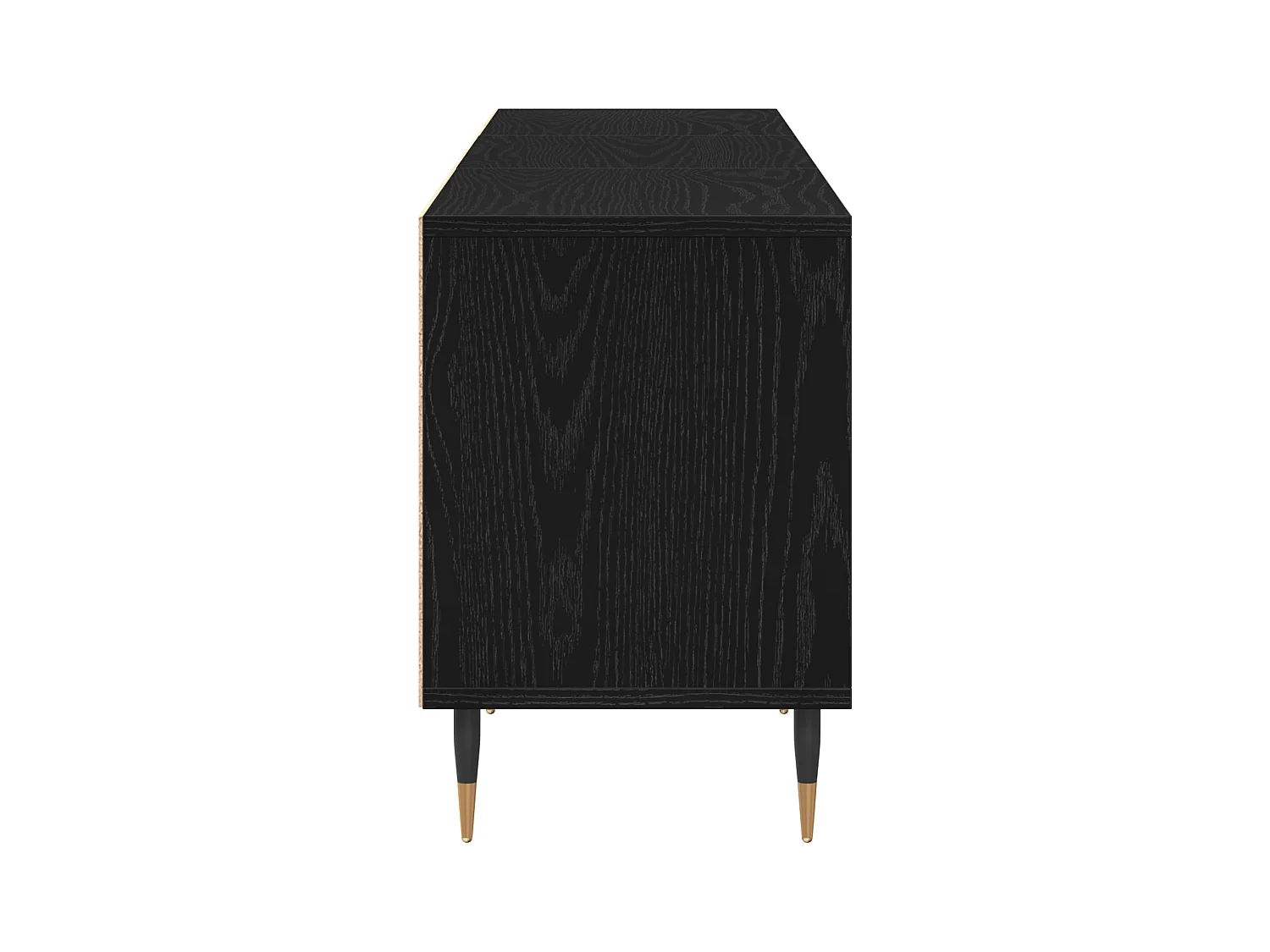 Meuble TV Chêne Noir 150x30x44,5 cm Bois reconstitué