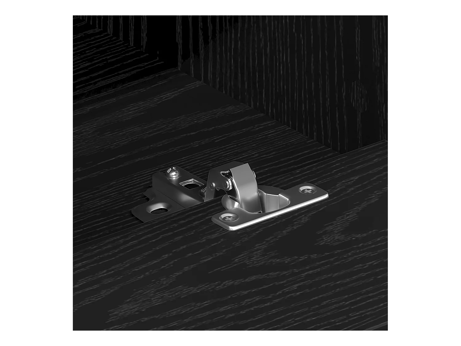 Meuble TV Chêne Noir 150x30x44,5 cm Bois reconstitué